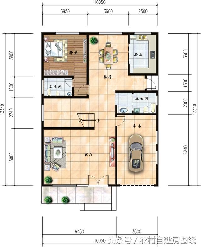 5款帶車庫的農(nóng)村別墅設(shè)計圖，有車的方便啦