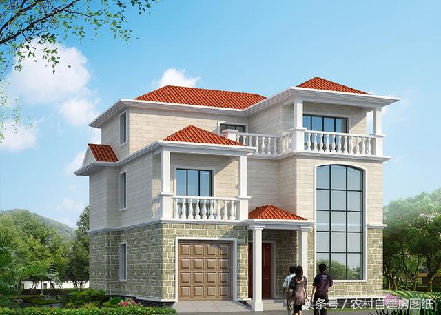 5款帶車庫的農(nóng)村別墅設(shè)計圖，有車的方便啦