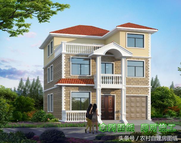 5款帶車庫的農(nóng)村別墅設(shè)計圖，有車的方便啦