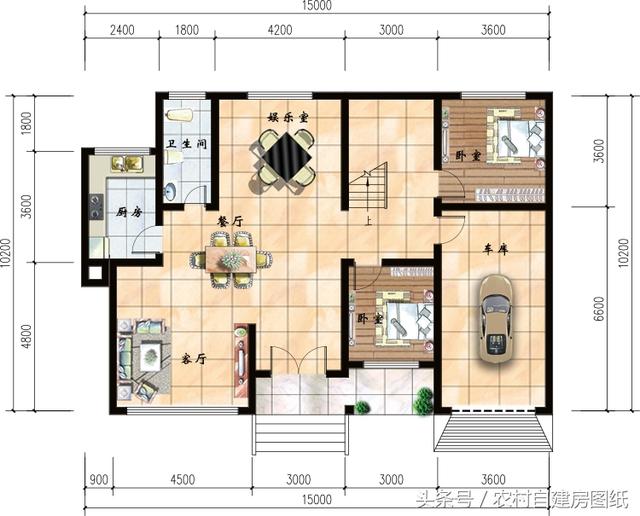 5款帶車庫的農(nóng)村別墅設(shè)計圖，有車的方便啦