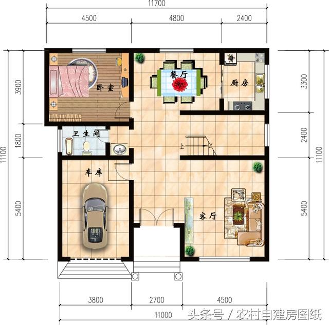 5款帶車庫的農(nóng)村別墅設(shè)計圖，有車的方便啦