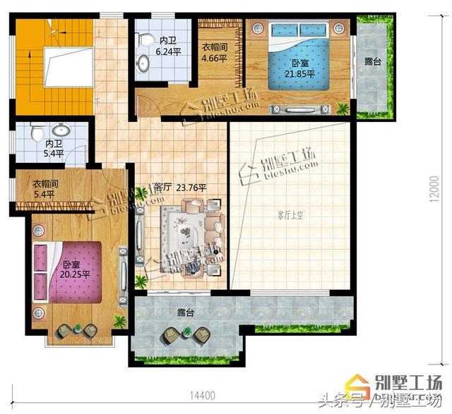 帶堂房復(fù)式客廳新中式農(nóng)村自建別墅設(shè)計(jì)圖