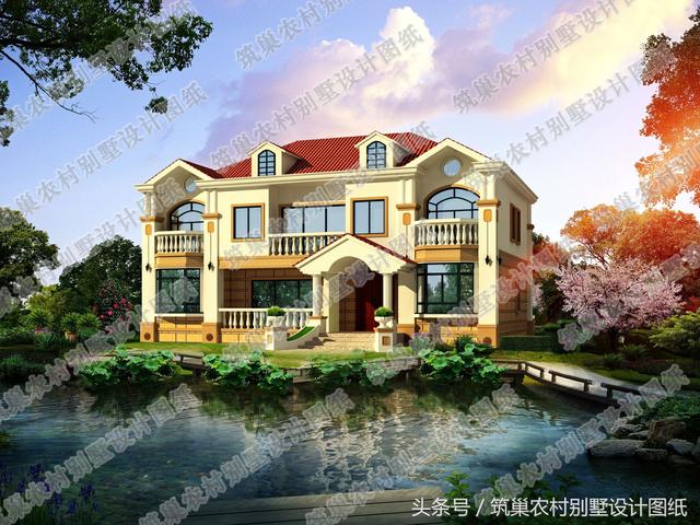 2024年全新農(nóng)村四間二層別墅設(shè)計(jì)圖，外觀美極了