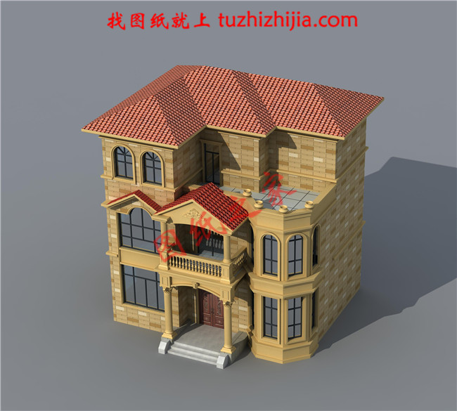 三層農(nóng)村自建別墅設(shè)計(jì)圖紙及效果圖，占地110平米，外觀精致又大氣