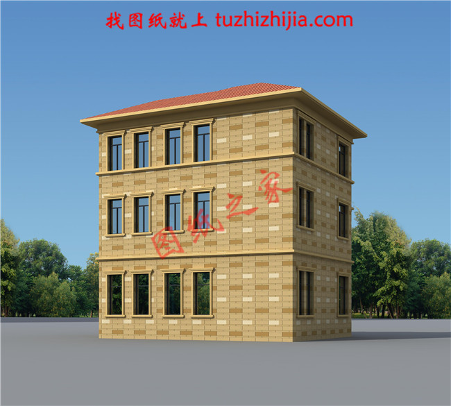 三層農(nóng)村自建別墅設(shè)計(jì)圖紙及效果圖，占地110平米，外觀精致又大氣