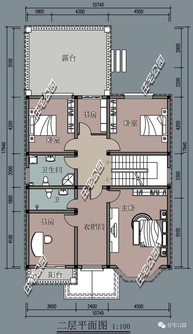 房間多的三層自建樓房設(shè)計(jì)方案圖，大家庭建造