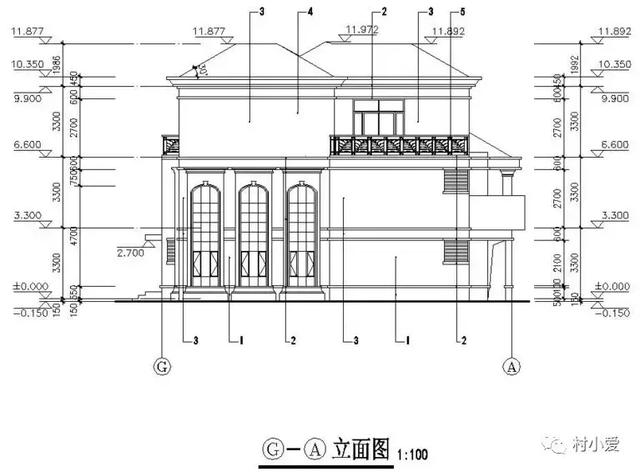 15x16m復式客廳三層房屋設計圖，大氣，美觀