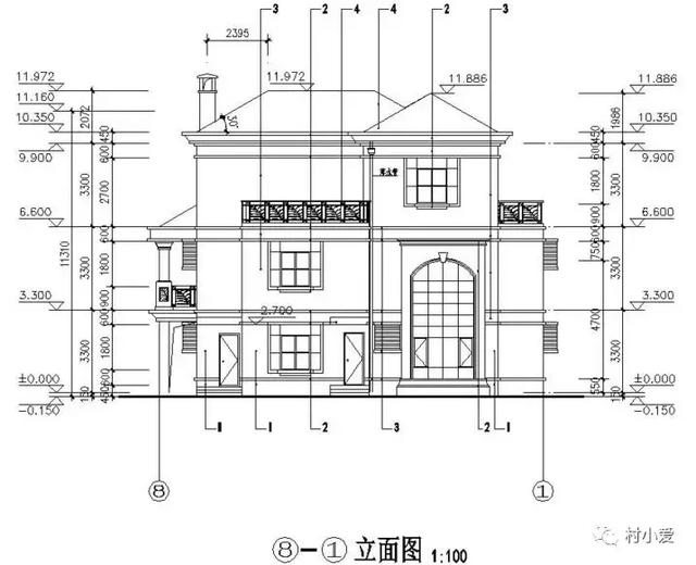 15x16m復式客廳三層房屋設計圖，大氣，美觀