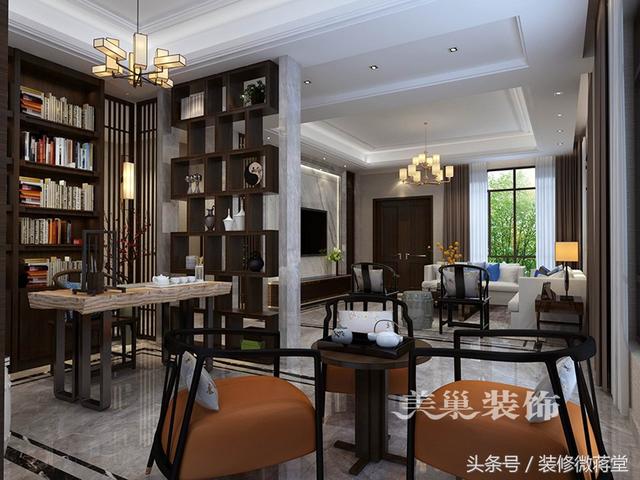 古典中式風格別墅裝修實拍，格調(diào)高雅布局精美