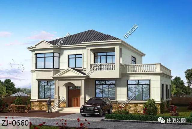 15X11米農(nóng)村兩層別墅設(shè)計方案，5室3廳帶露臺