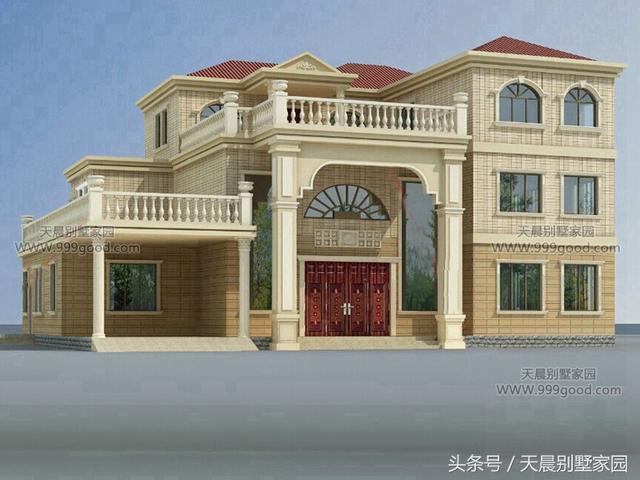 2款農(nóng)村豪宅設(shè)計(jì)方案圖，氣派、有面子