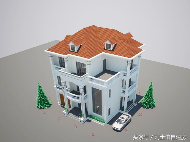 13X13米的三層別墅別墅設(shè)計圖，有50萬我肯定建