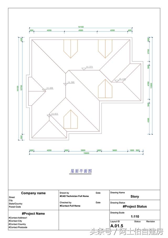 13X13米的三層別墅別墅設(shè)計圖，有50萬我肯定建
