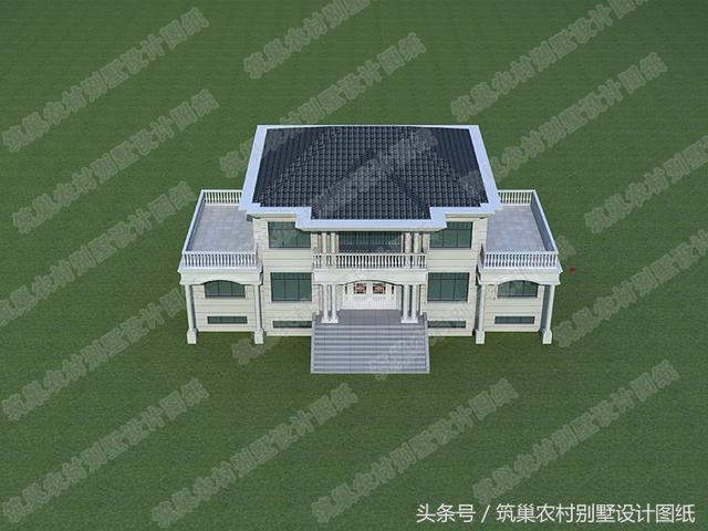 360㎡帶地下室二層農(nóng)村自建別墅方案，讓城里人羨慕吧