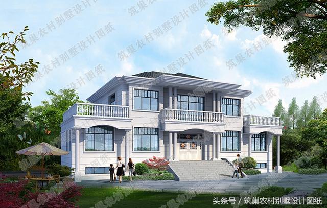 360㎡帶地下室二層農(nóng)村自建別墅方案，讓城里人羨慕吧