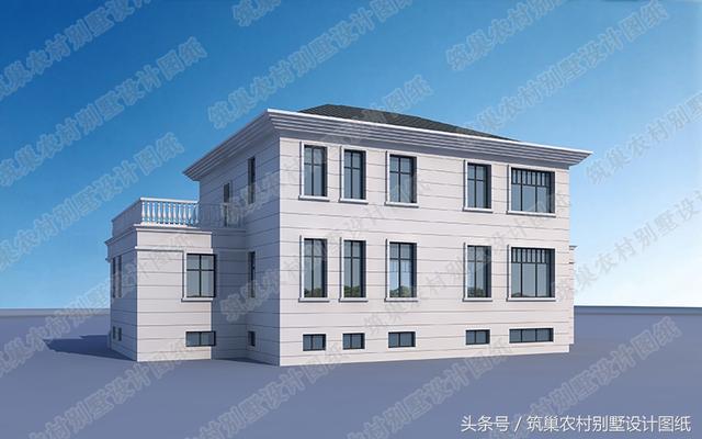 360㎡帶地下室二層農(nóng)村自建別墅方案，讓城里人羨慕吧