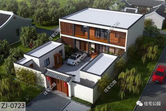 帶小院的新中式房屋設(shè)計方案，適合農(nóng)村養(yǎng)老