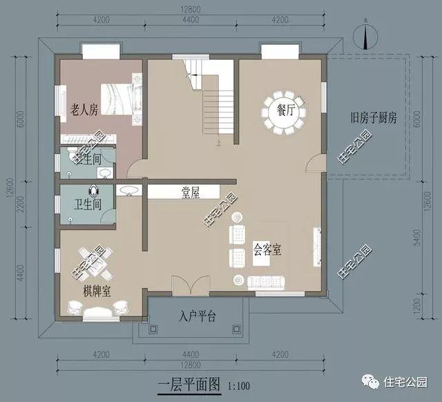 12X11米農(nóng)村3層房屋設(shè)計(jì)圖，2中戶型布局，看看建哪個(gè)