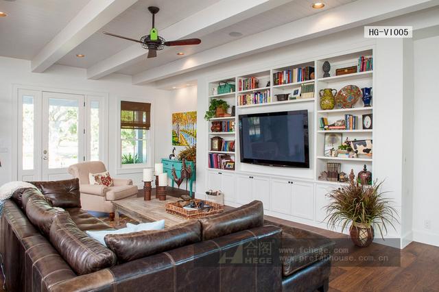 一層田園風(fēng)格別墅圖片，附室內(nèi)裝修圖