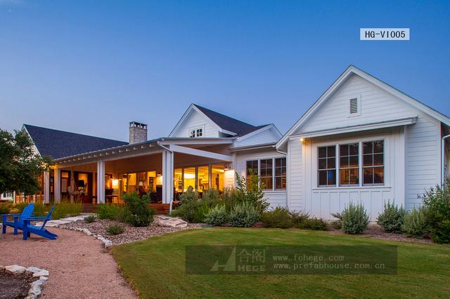 一層田園風(fēng)格別墅圖片，附室內(nèi)裝修圖