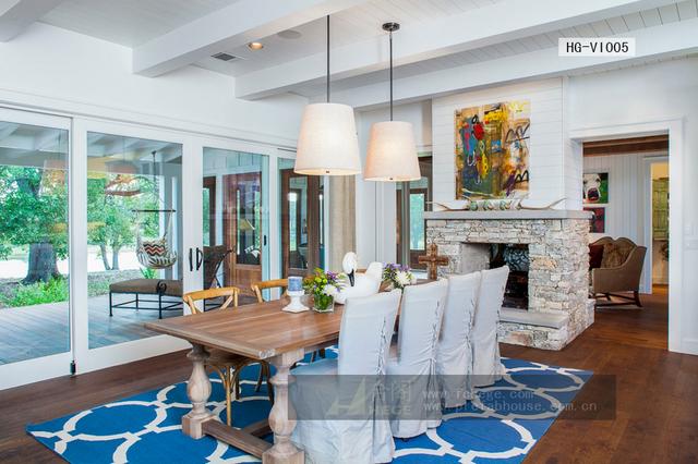 一層田園風(fēng)格別墅圖片，附室內(nèi)裝修圖