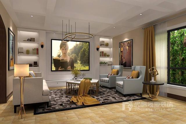 現代美式別墅裝修設計案例圖，溫馨、優(yōu)雅