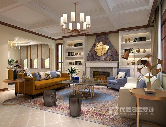 現代美式別墅裝修設計案例圖，溫馨、優(yōu)雅