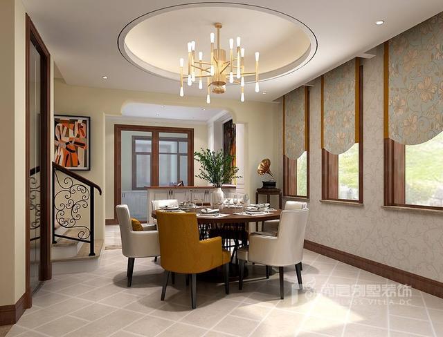 現代美式別墅裝修設計案例圖，溫馨、優(yōu)雅