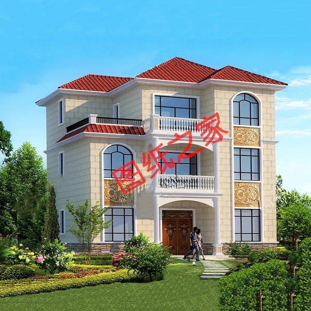 12x12農(nóng)村三層樓房設計圖，帶建好的實拍照片