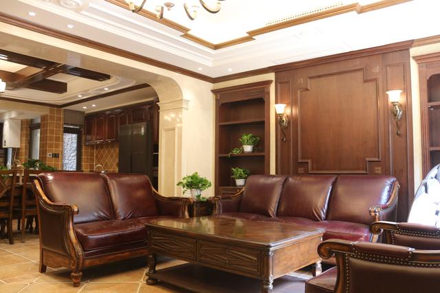 美式別墅豪宅裝修設(shè)計(jì)方案圖片，還帶小院子