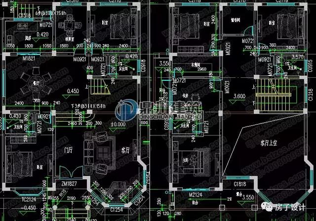 6款挑空客廳農(nóng)村別墅戶型圖，都帶大氣落地窗