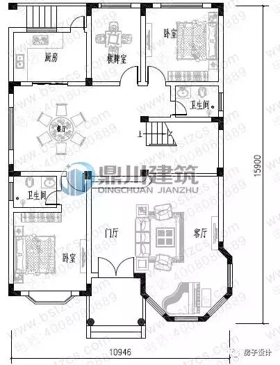 6款挑空客廳農(nóng)村別墅戶型圖，都帶大氣落地窗