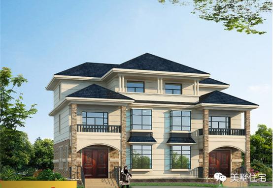 兄弟倆就該這樣自建房，2款三層雙拼樓房設(shè)計(jì)圖