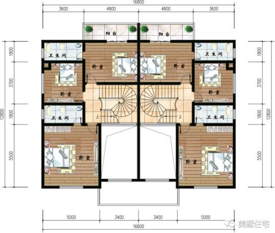 兄弟倆就該這樣自建房，2款三層雙拼樓房設(shè)計(jì)圖
