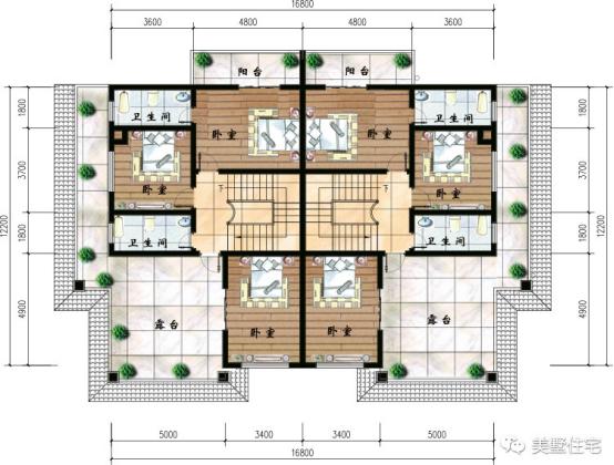 兄弟倆就該這樣自建房，2款三層雙拼樓房設(shè)計(jì)圖