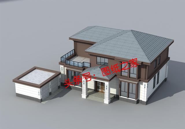 好看不貴的二層新中式別墅，帶玄關(guān)、車庫，20萬建好！