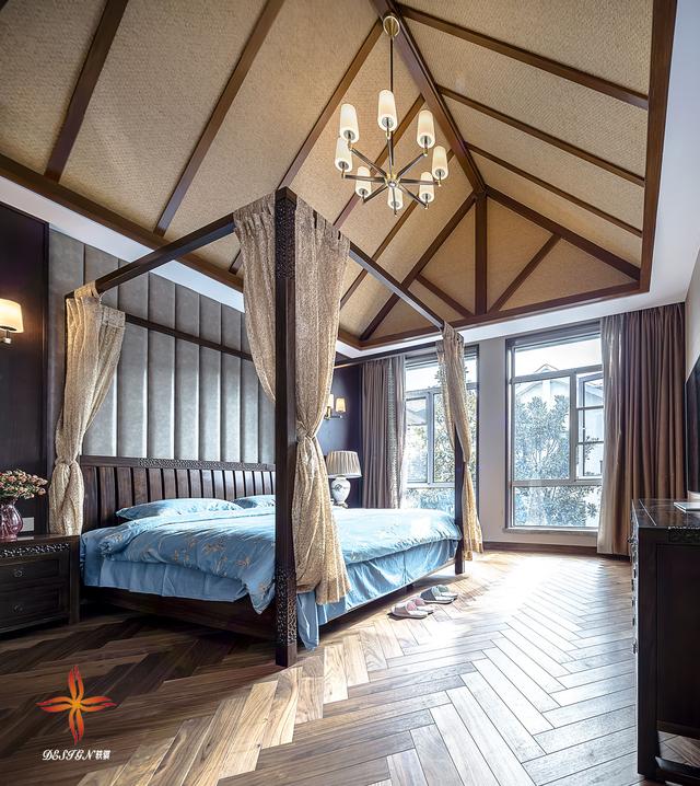 中式與現(xiàn)代結(jié)構(gòu)三層復(fù)式別墅裝修案例實(shí)拍，漂亮