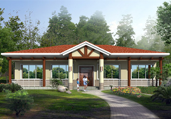 一層平房新農(nóng)村自建別墅圖，造價(jià)20萬(wàn)以內(nèi)，占地面積200平米左右