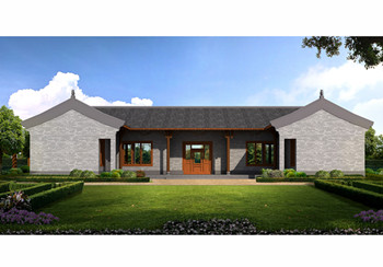 一層三合院自建房屋圖紙，外觀不僅古樸洋氣，而且戶型實(shí)用