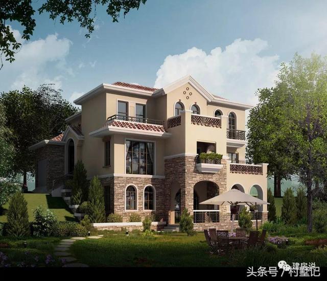 25款漂亮的自建別墅效果圖片，建房也要看顏值