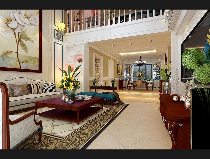 300平歐美風情別墅裝修案例，這錢花得值