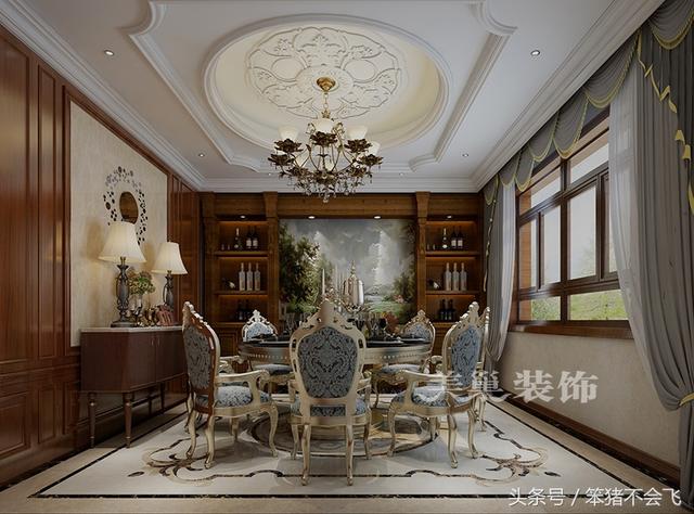 郊區(qū)自建別墅，古典風(fēng)格裝新案例實(shí)拍，土豪