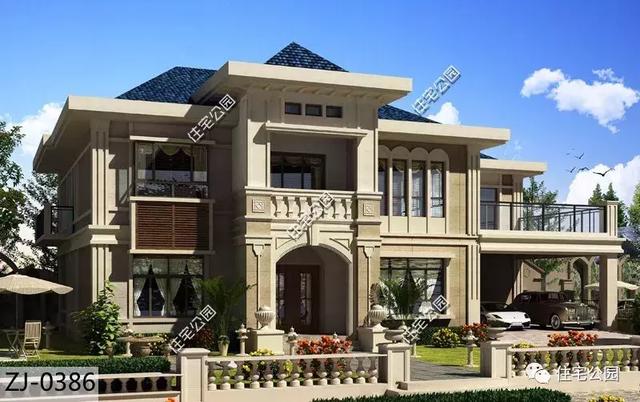 20X16米農(nóng)村二層別墅設(shè)計戶型圖，高端大氣，功能齊全