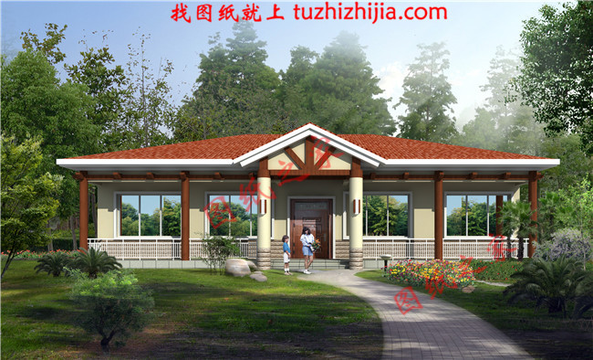 一層平房新農(nóng)村自建別墅，造價20萬以內(nèi)，占地面積200平米左右，獨家設計