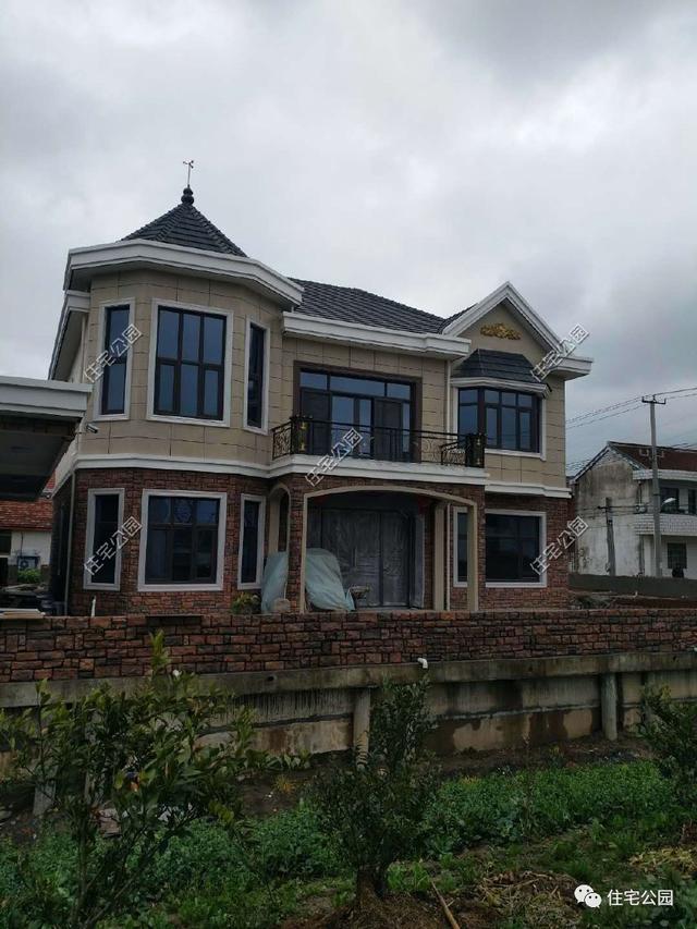 12X14米新農(nóng)村二層小別墅設(shè)計圖，附建好實拍照片