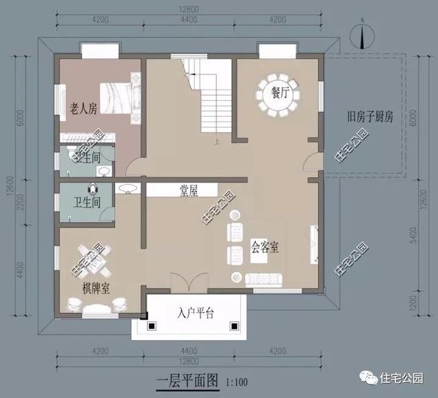 10套帶堂房的自建房戶型圖，喜歡堂房的快來看看
