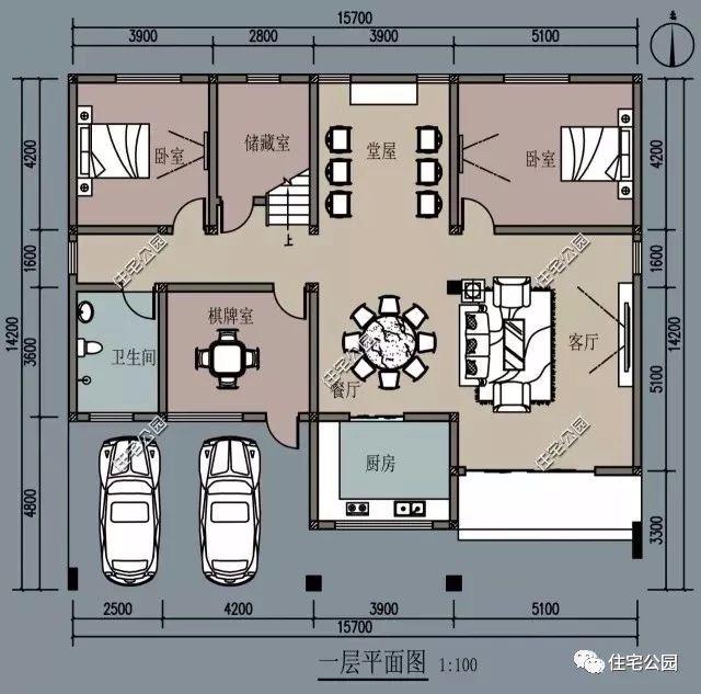 10套帶堂房的自建房戶型圖，喜歡堂房的快來看看