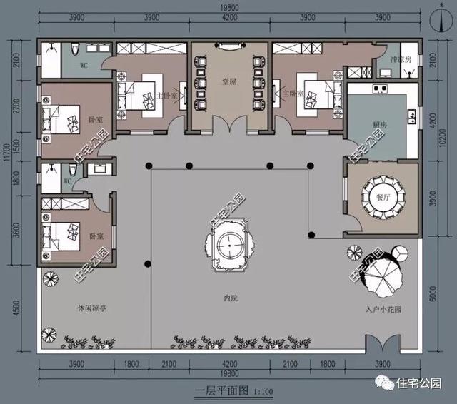 10套帶堂房的自建房戶型圖，喜歡堂房的快來看看