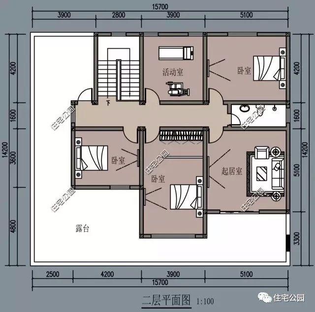 10套帶堂房的自建房戶型圖，喜歡堂房的快來看看