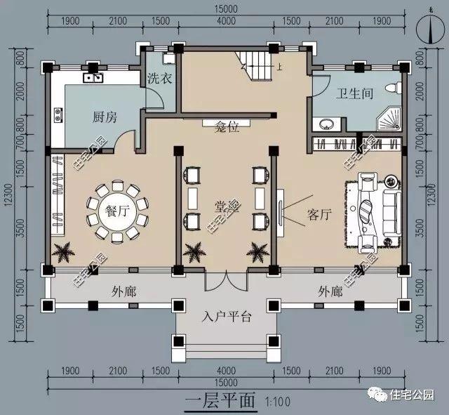 10套帶堂房的自建房戶型圖，喜歡堂房的快來看看